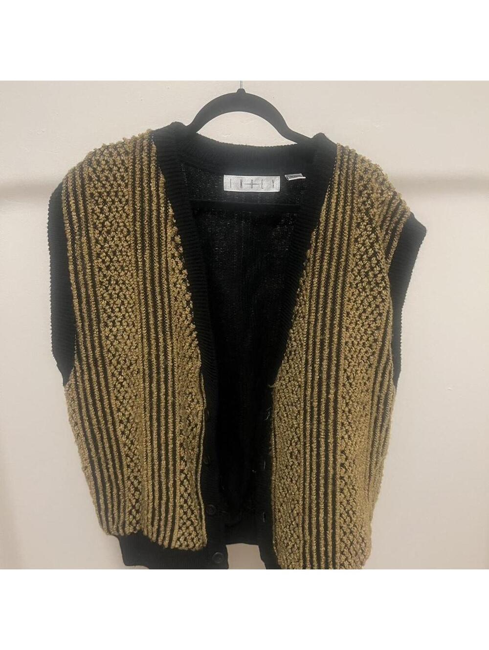 Women's Gold and Black Gilet